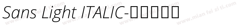 Sans Light ITALIC字体转换